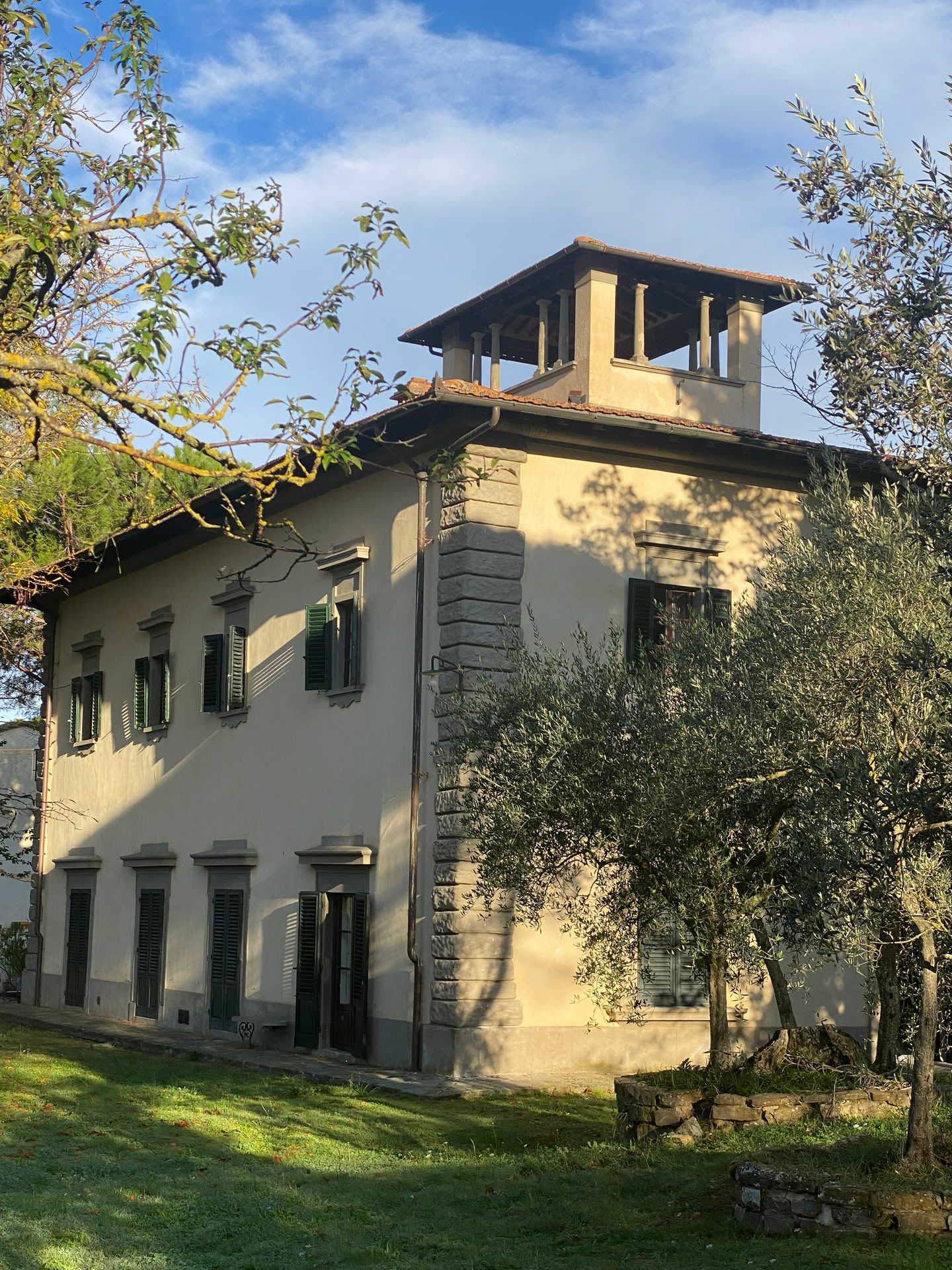 view of our hotel building in the sunshine from the garden, the Bed And Breakfast in Greve In Chianti, Corte Di Valle.