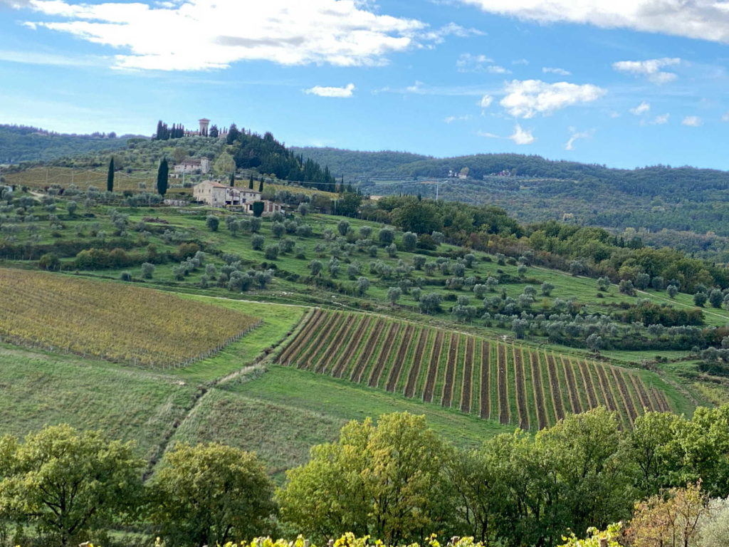view of the surrounding landscape next to our view of our Bed And Breakfast in Greve In Chianti, Corte Di Valle.